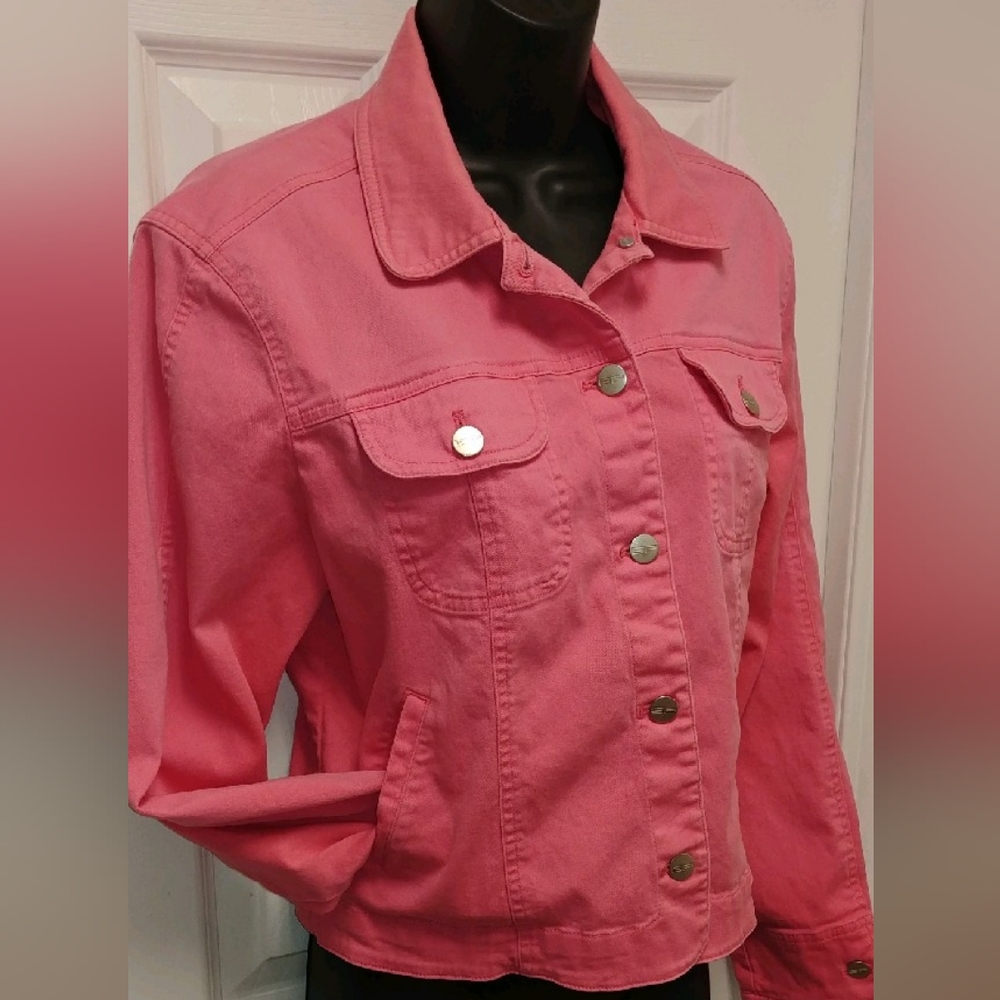Evan Picone pink denim jacket
